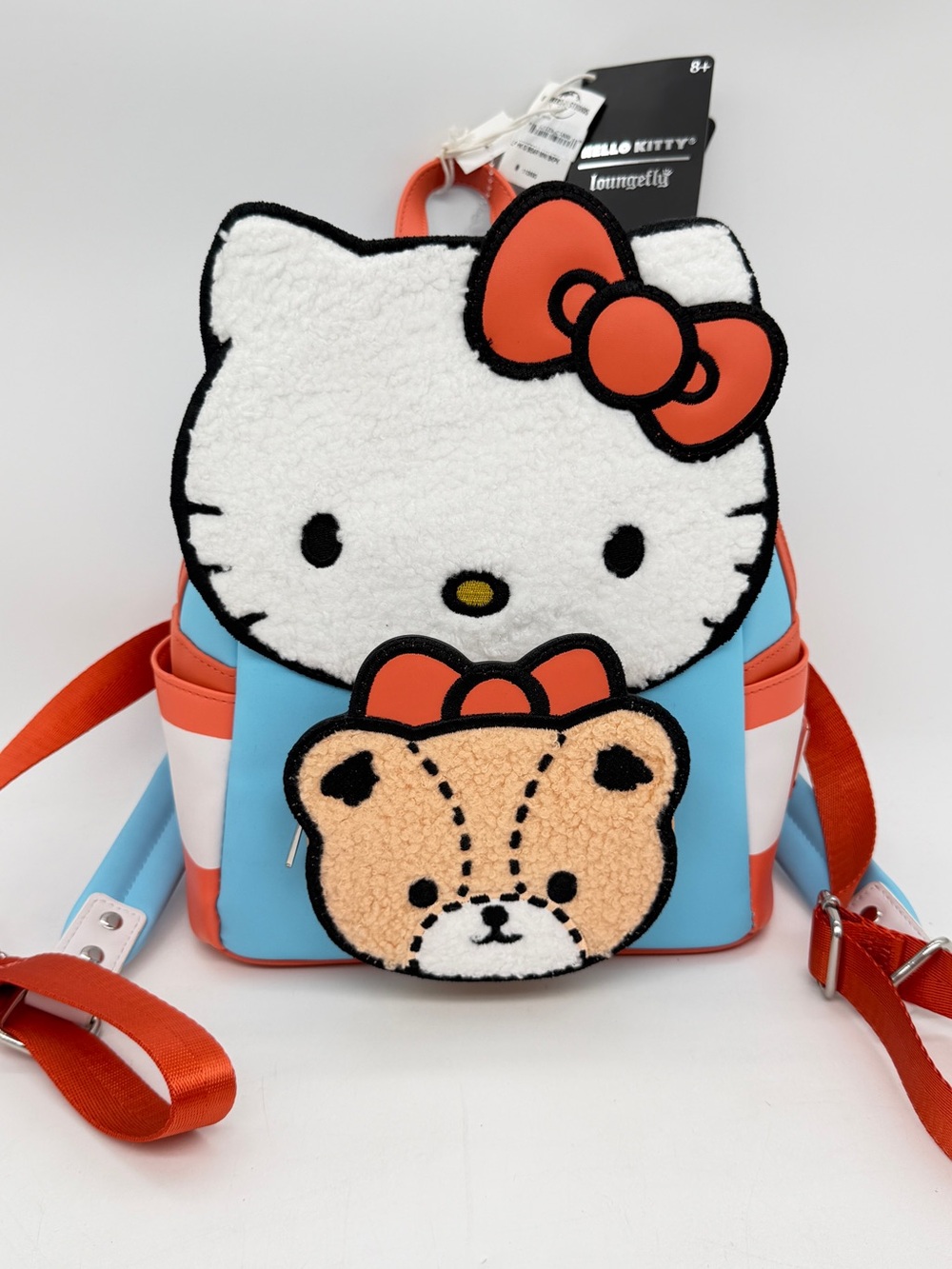 Loungefly Hello Kitty & Tiny Chum Teddy Bear Sherpa Appliqué Backpack NWT